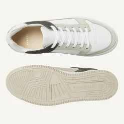 Heren Nubikk Basket Court Wit Grijze Sneakers Voor Heren