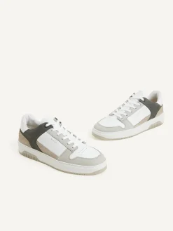 Heren Nubikk Basket Court Wit Grijze Sneakers Voor Heren