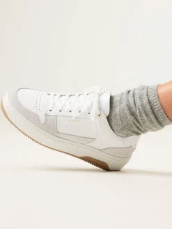 DAMES Nubikk Basket Court Witte Sneakers Voor Dames