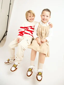 Nubikk Basket Court JR Bruine Sneakers Voor Kids