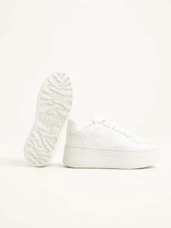 DAMES Nubikk Bayou Platform Witte Sneakers Voor Dames