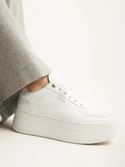 DAMES Nubikk Bayou Platform Witte Sneakers Voor Dames