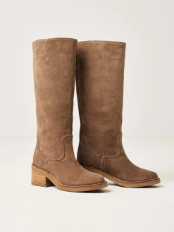 DAMES Nubikk Cassy Boot Bruin Suède Boots Voor Dames