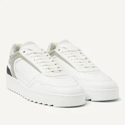 Heren Nubikk Cliff Cane Wit Blauwe Sneaker Voor Heren