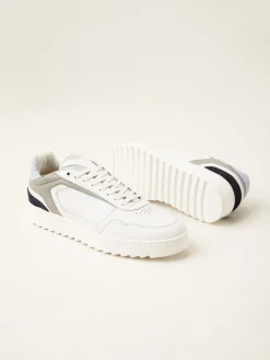 Heren Nubikk Cliff Cane Wit Blauwe Sneaker Voor Heren