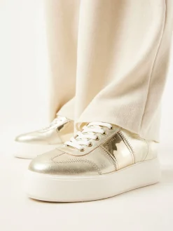 DAMES Nubikk Elise Wing Gouden Sneakers Voor Dames