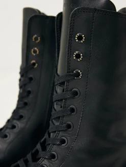 DAMES Nubikk Fae Aubine Zwarte Biker Boots Voor Dames