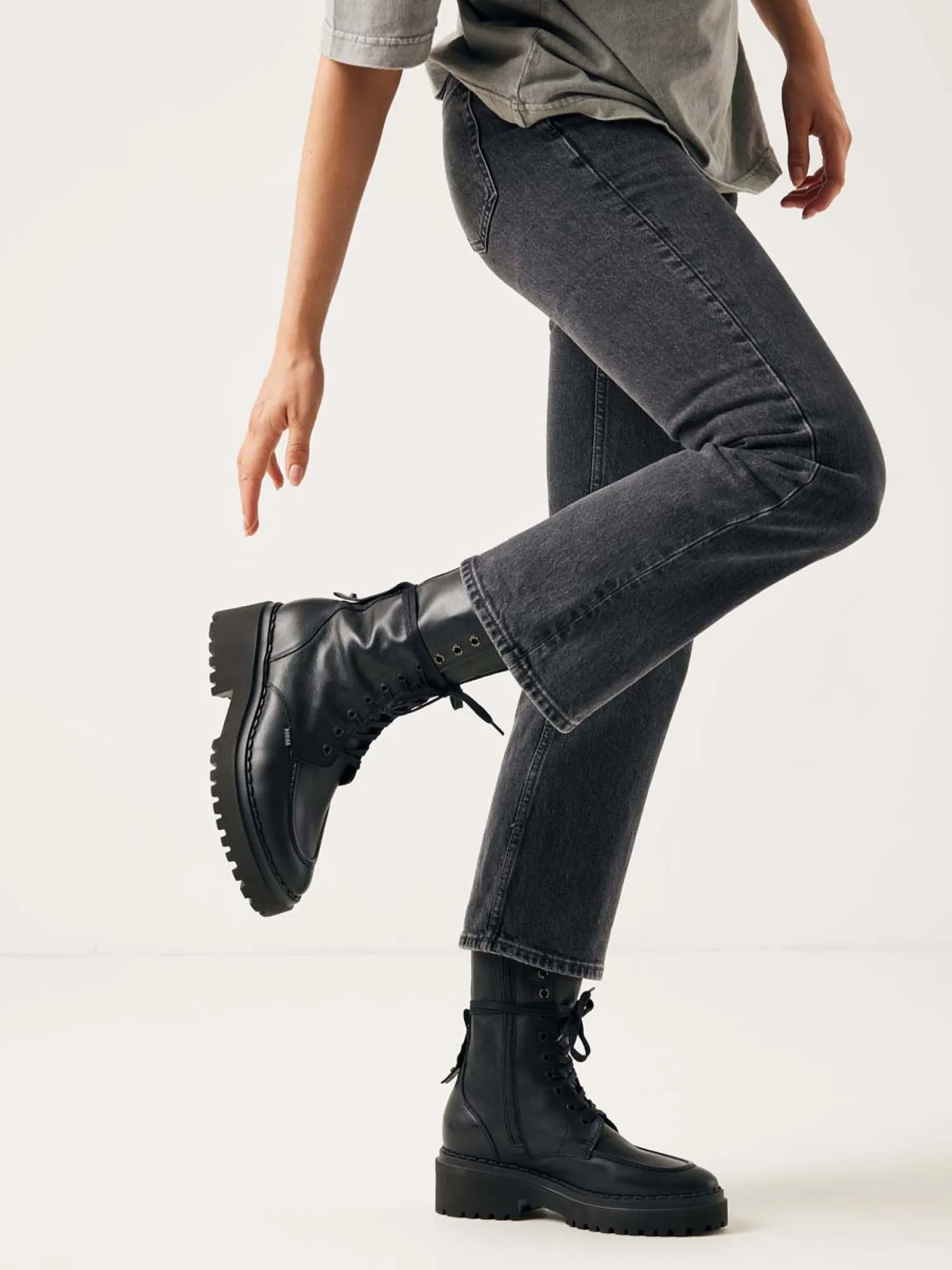 DAMES Nubikk Fae Aubine Zwarte Biker Boots Voor Dames