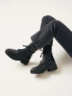 DAMES Nubikk Fae Aubine Zwarte Biker Boots Voor Dames