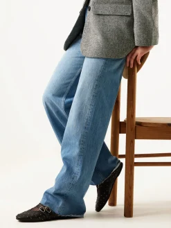 DAMES Nubikk Gisele Grace Studs Zwarte Ballerina's Voor Dames