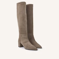 DAMES Nubikk Isa Bella Taupe Suede Boots Voor Dames