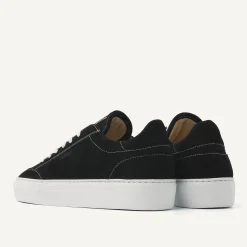 Heren Nubikk Jagger Tora Zwarte Suede Sneakers Voor Heren