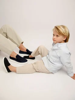 Nubikk Jiro Mio JR Blauwe Loafers Voor Kids