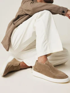 Heren Nubikk Jiro Suo Taupe Mid Loafers Voor Heren