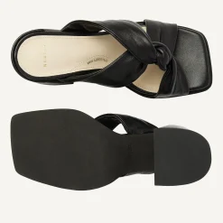 DAMES Nubikk Lana Twist Zwarte Sandalen Voor Dames