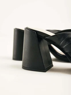 DAMES Nubikk Lana Twist Zwarte Sandalen Voor Dames