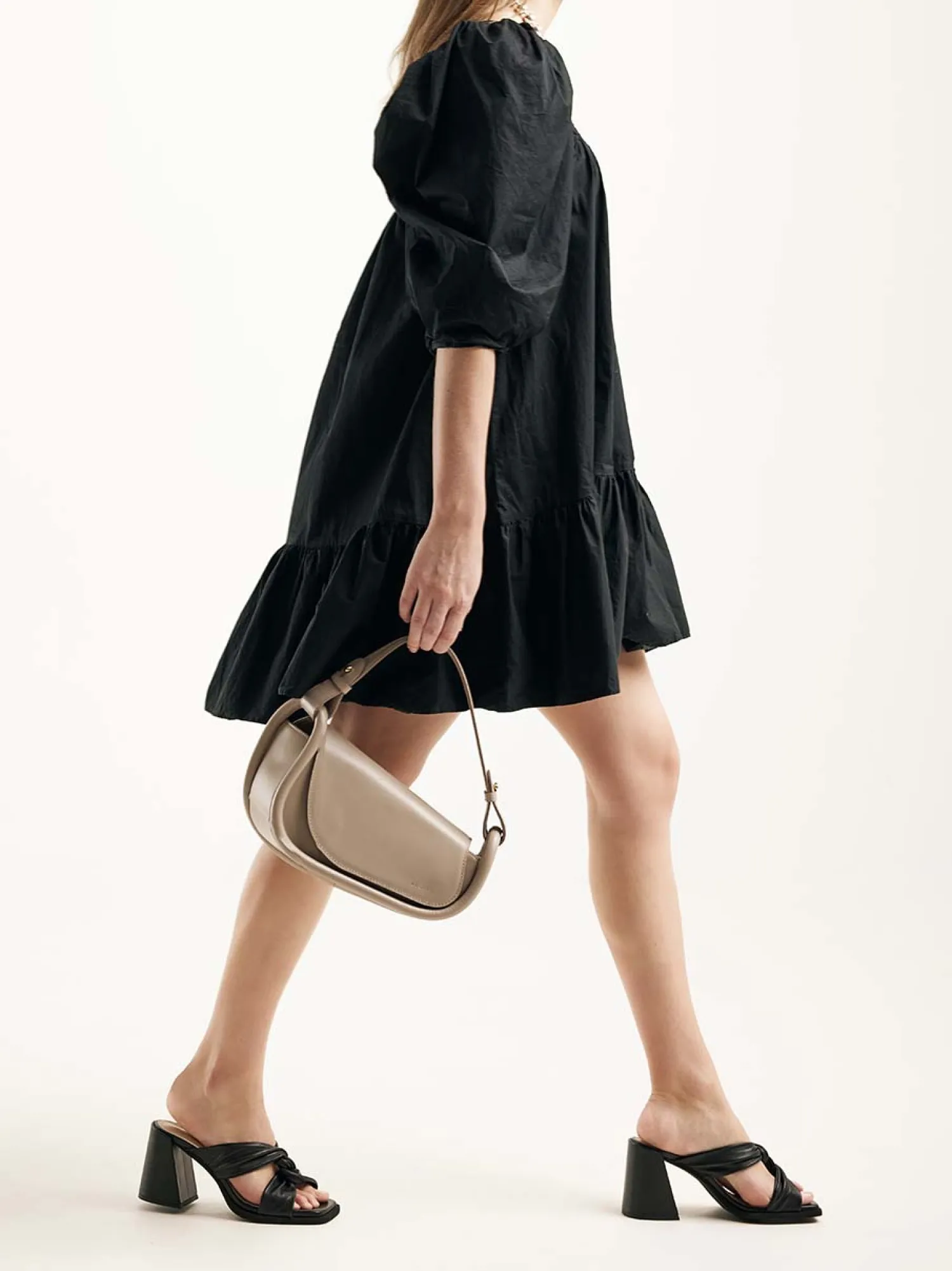 DAMES Nubikk Lana Twist Zwarte Sandalen Voor Dames