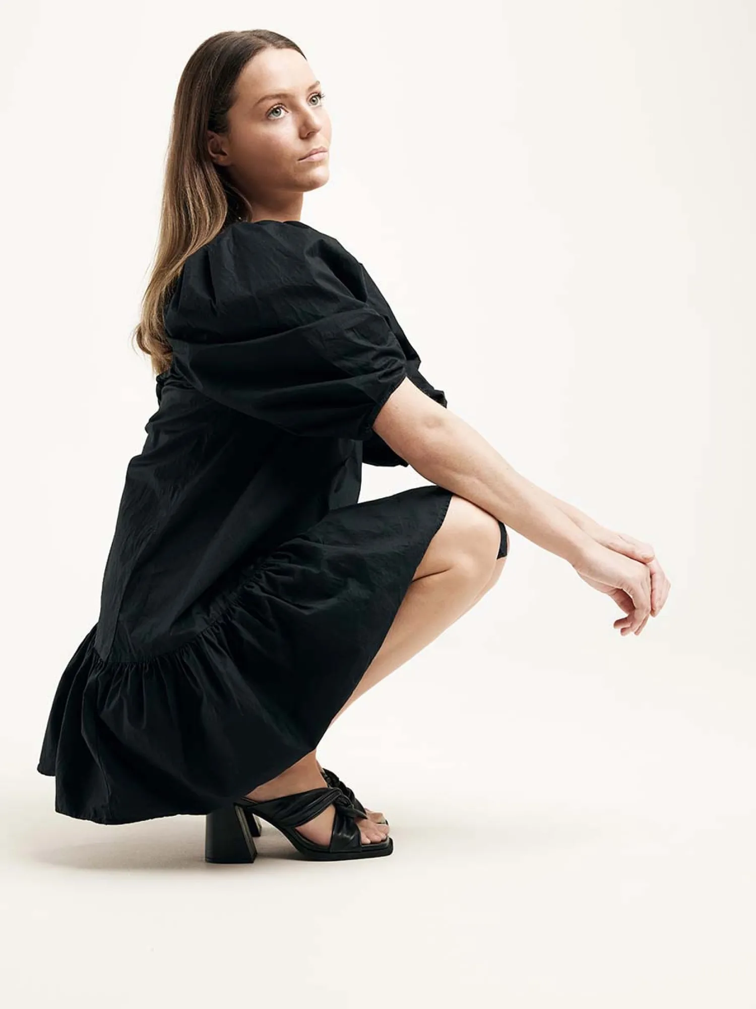 DAMES Nubikk Lana Twist Zwarte Sandalen Voor Dames