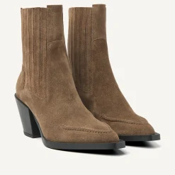 DAMES Nubikk Liv Boa Bruin Suède Enkellaarzen Voor Dames