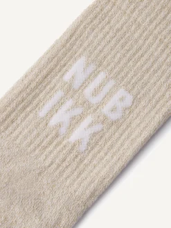 DAMES Nubikk Nova Beige Glitter Sokken Voor Dames