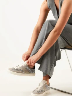 DAMES Nubikk Ray Owen Grijze Glitter Sneakers Voor Dames
