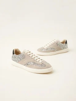 DAMES Nubikk Ray Owen Grijze Glitter Sneakers Voor Dames