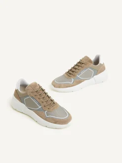 Heren Nubikk Roque Road Curl Taupe Sneakers Voor Heren