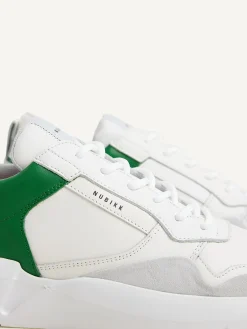 Heren Nubikk Roque Road Wave Wit Groene Sneakers Voor Heren