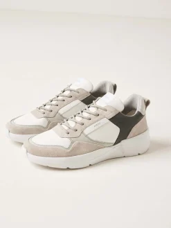 Heren Nubikk Roque Road Wave Witte Combi Sneakers Voor Heren