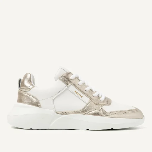 Nubikk Roque Road Wave JR Wit Gouden Sneakers Voor Kids