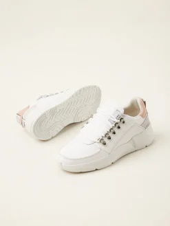 DAMES Nubikk Roque Roman Wit Beige Sneakers Voor Dames