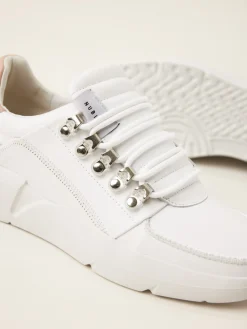 DAMES Nubikk Roque Roman Wit Beige Sneakers Voor Dames