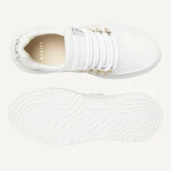 DAMES Nubikk Roque Roman Wit Gouden Sneakers Voor Dames
