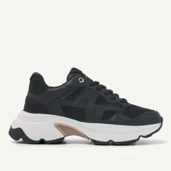 DAMES Nubikk Ross Trek Edge Zwarte Sneakers Voor Dames