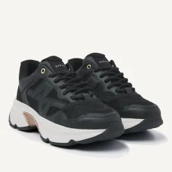 DAMES Nubikk Ross Trek Edge Zwarte Sneakers Voor Dames