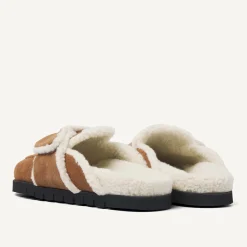 DAMES Nubikk Teddy Fur Cognac Slippers Voor Dames