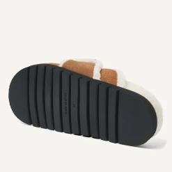 DAMES Nubikk Teddy Fur Cognac Slippers Voor Dames