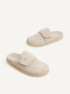 DAMES Nubikk Teddy Montana Beige Slippers Voor Dames