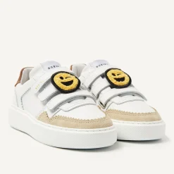 Nubikk Vince Straps K Wit Bruine Sneakers Voor Kids