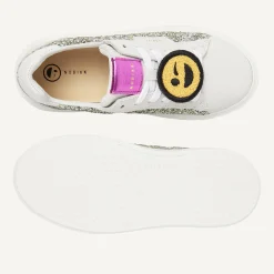 Nubikk Vince Tora K Grijze Glitter Sneakers Voor Kids